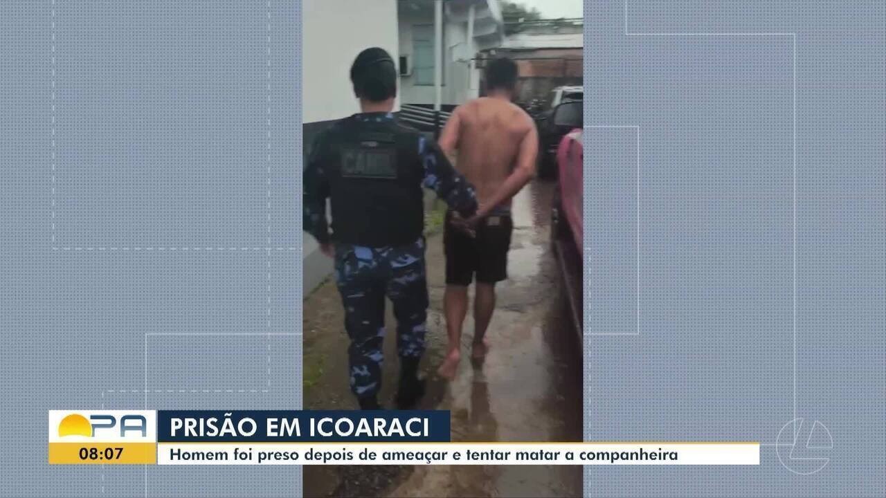 Homem é preso suspeito de ameaçar e tentar matar companheira em Belém