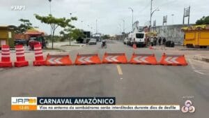 Mudanças no trânsito durante desfiles das escolas de samba em Macapá