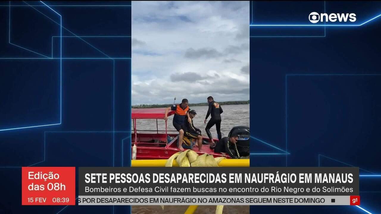Corpo de um dos desaparecidos em naufrágio em Manaus é identificado