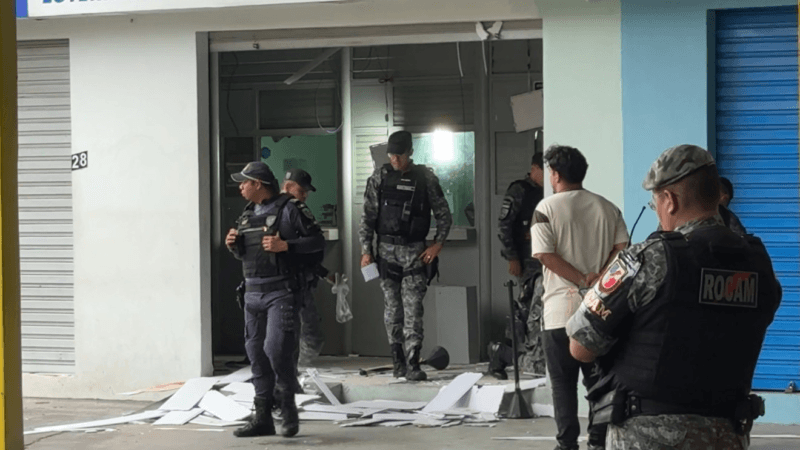 Explosão em casa lotérica durante assalto em Manaus