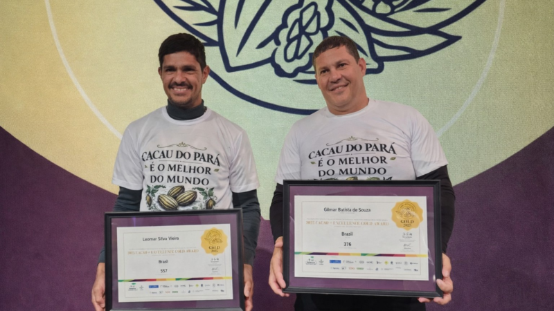 Produtores do Pará ganham medalha de ouro no Cacao of Excellence