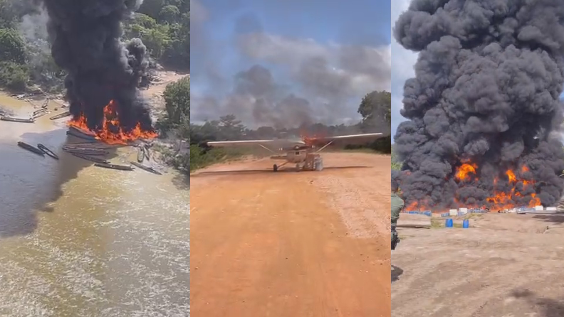 Interceptação de avião usado no garimpo ilegal na divisa do PA com AP