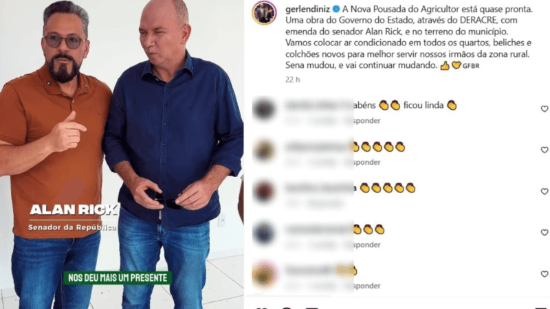 Governo acusa prefeito e senador de invadirem obra no Acre; políticos rebatem e alegam