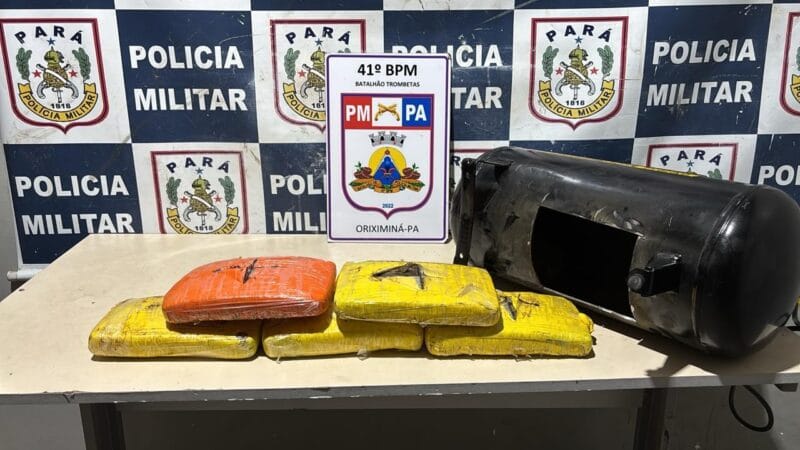Polícia Militar encontra drogas escondidas em compressor no Porto de Oriximiná