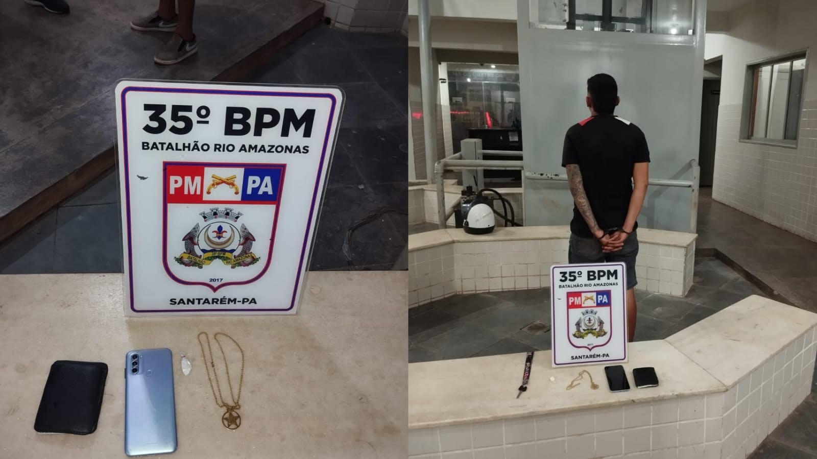 Homem preso após roubo de cordão de ouro em Santarém