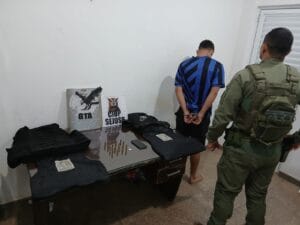 Operação do GTA em Santana resulta na apreensão de colete balístico e munições