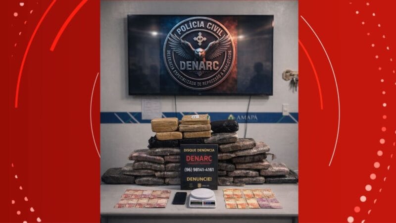 Polícia Civil de Macapá Desmantela Rede de Tráfico com Apreensão de 33 kg de Drogas