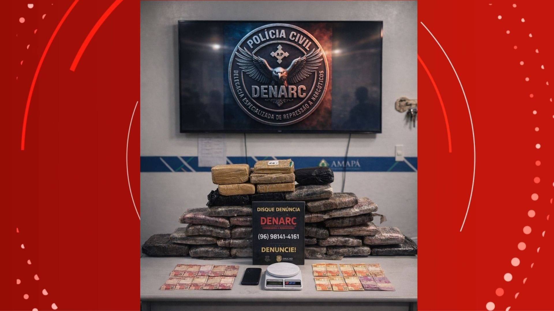 Polícia Civil de Macapá Desmantela Rede de Tráfico com Apreensão de 33 kg de Drogas