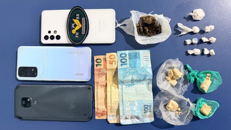 Trio Detido em Boa Vista por Tráfico de Drogas em Praça Pública