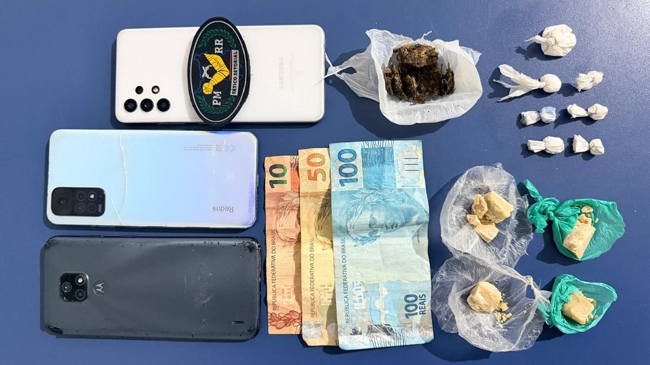 Trio Detido em Boa Vista por Tráfico de Drogas em Praça Pública
