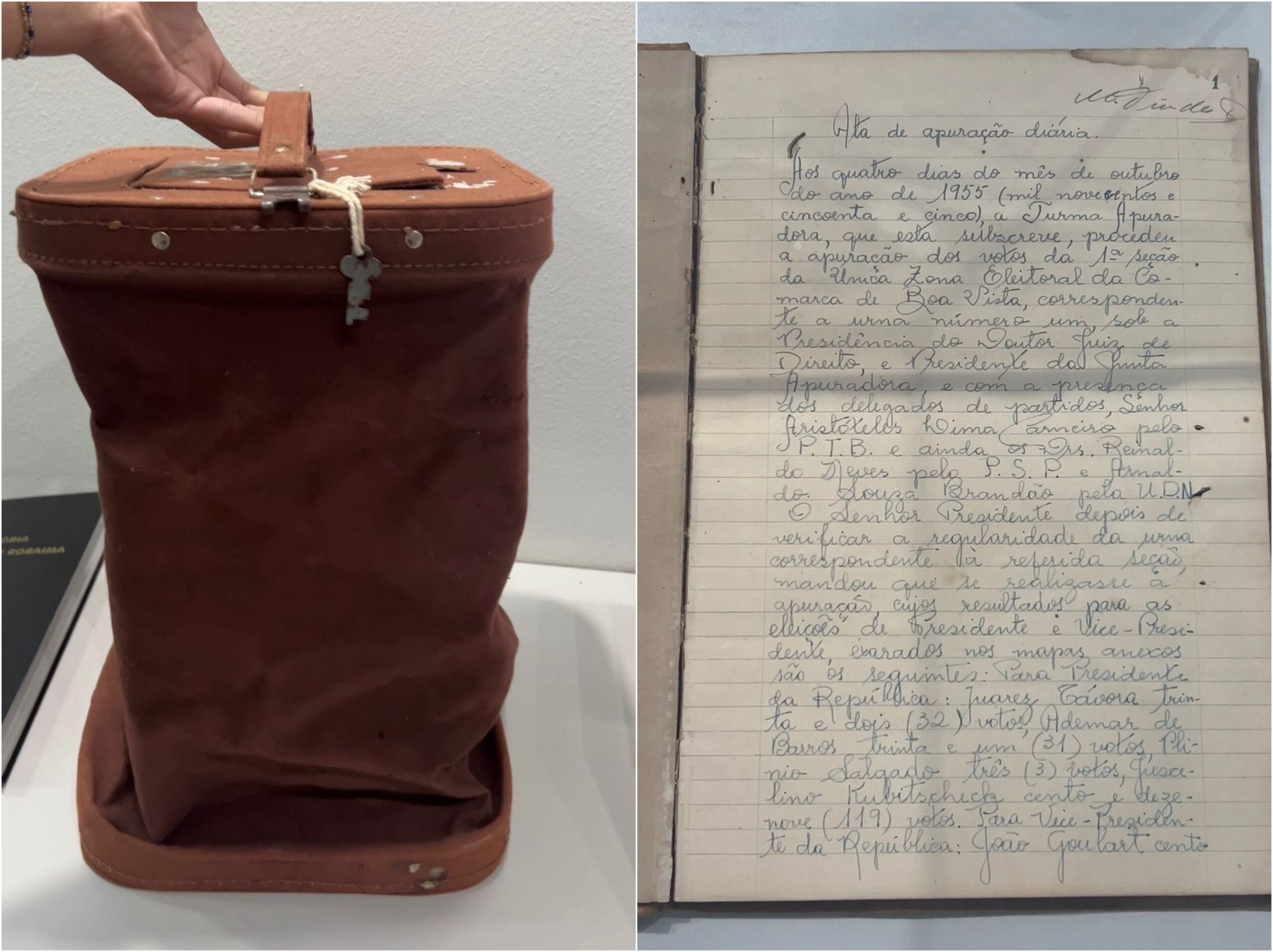 Peças históricas das eleições em Roraima no museu do TRE