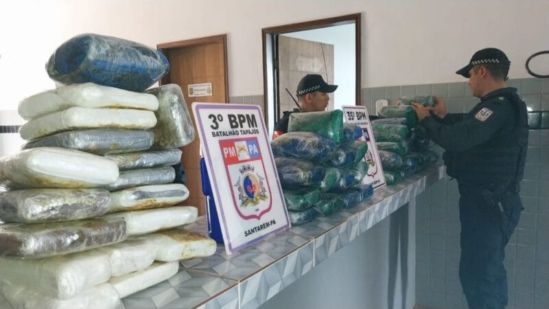 Polícia Militar do Pará Realiza Apreensão de Drogas em Santarém e Prende Suspeitos