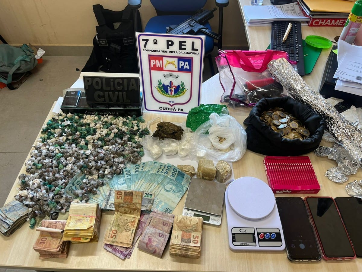Polícias apreendem drogas e R$ 14 mil após assalto em Curuá