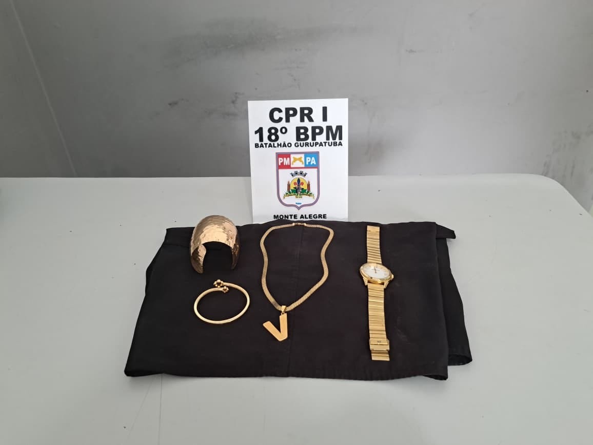 Polícia Militar Recupera Joias Avaliadas em R$ 15 Mil e Prende Suspeito em Monte Alegre