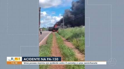 Tragédia na PA-150: Acidente Envolvendo Carretas e Caminhonete Deixa um Morto em Goianésia do Pará