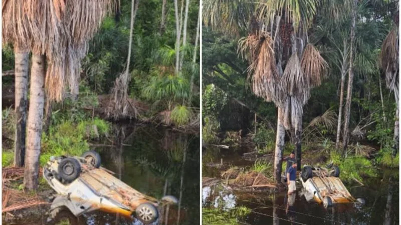 Veículo Submerso em Riacho: Acidente em Mucajaí Mobiliza Autoridades