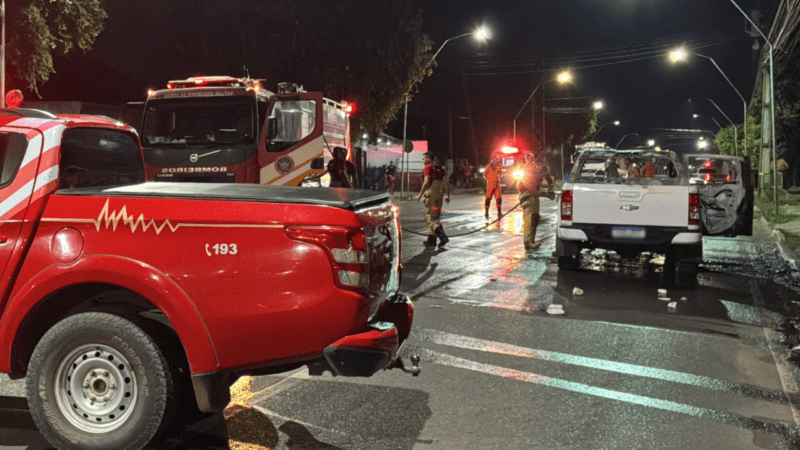 Incêndio em Caminhonete em Boa Vista: Família Escapa Sem Ferimentos