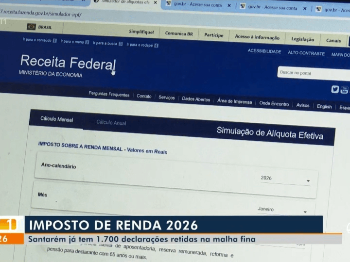 Imposto de Renda em Santarém: 1.700 Declarações na Malha Fina