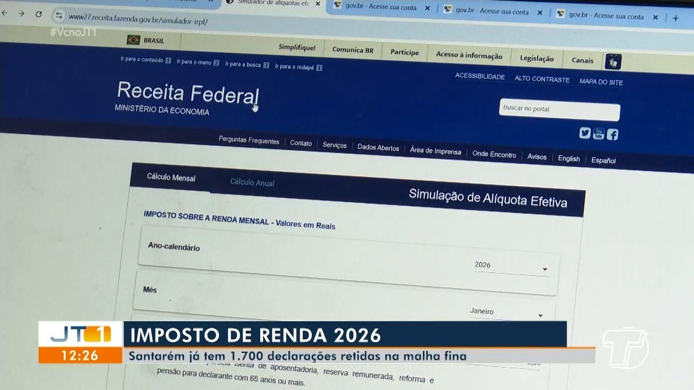 Imposto de Renda em Santarém: 1.700 Declarações na Malha Fina