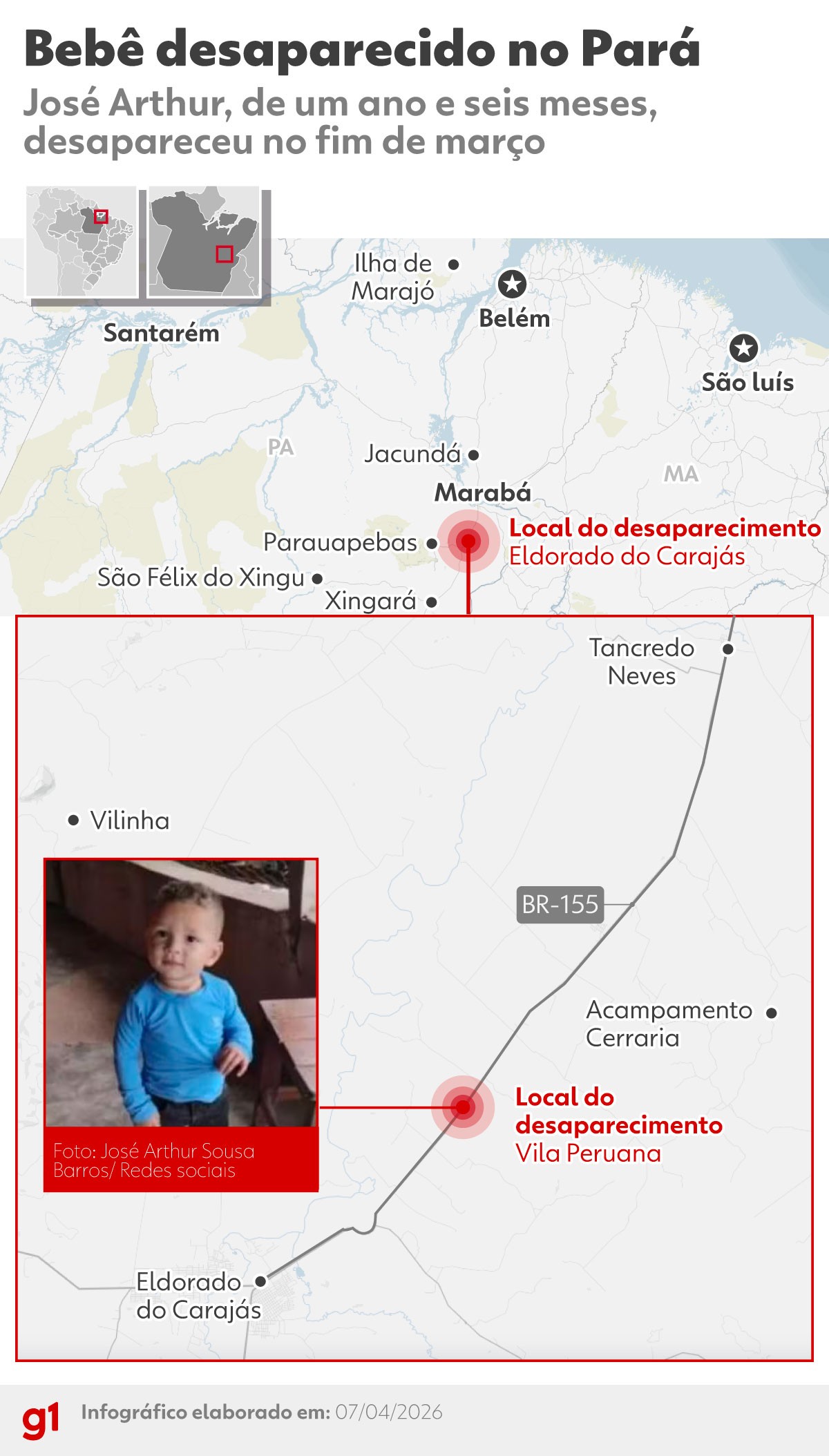 Desaparecimento de Bebê em Eldorado do Carajás: Contexto e Investigação