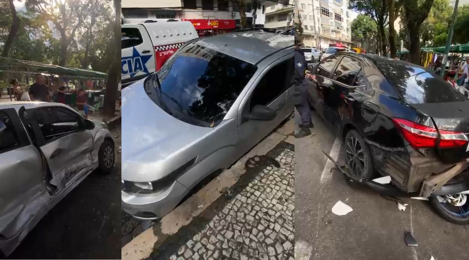 Acidente em Belém: Motorista Suspeito de Dirigir Sob Efeitos de Álcool Colide com Veículos Estacionados