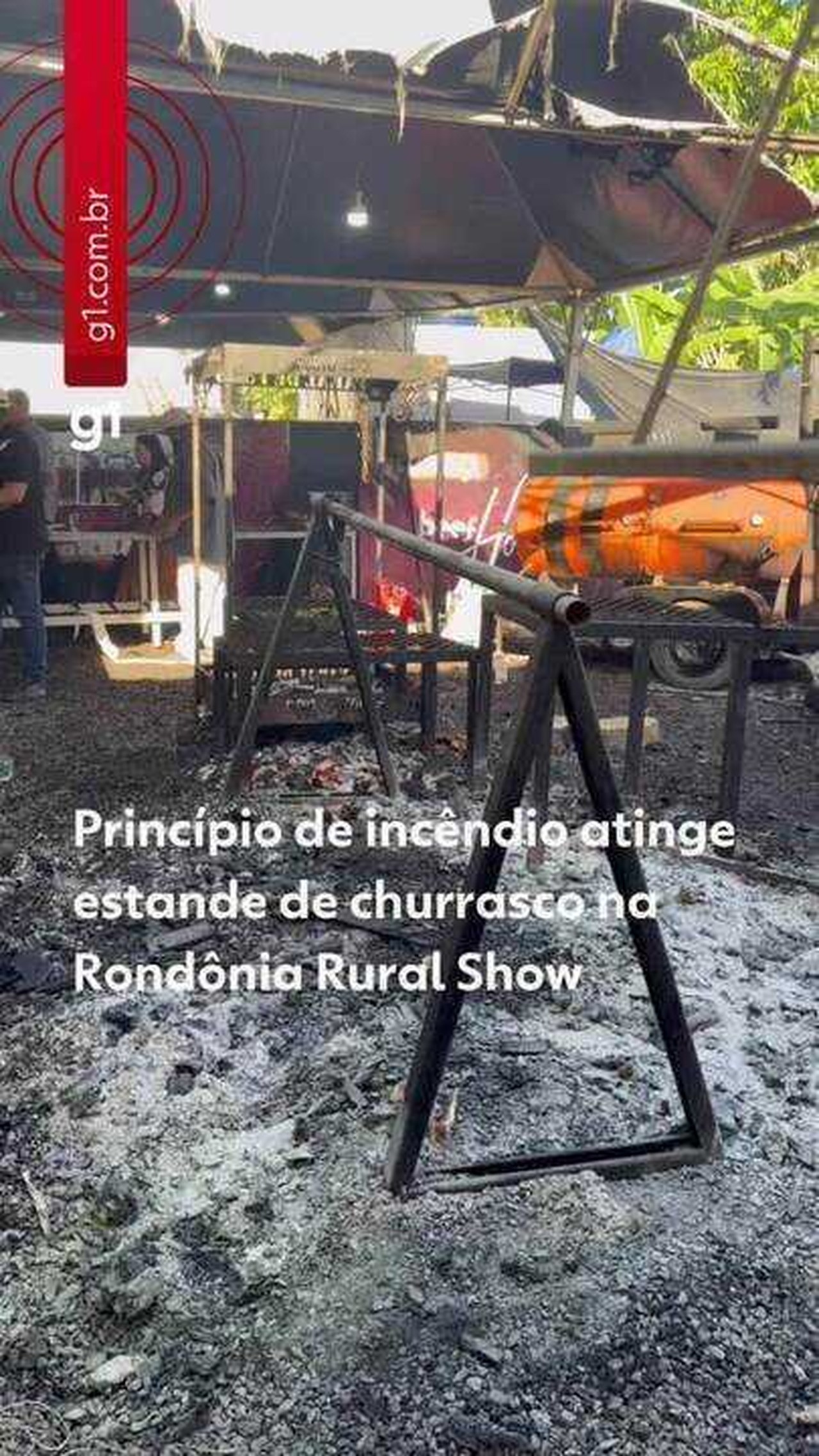 Incêndio Controlado em Estande de Churrasco Durante a Rondônia Rural Show