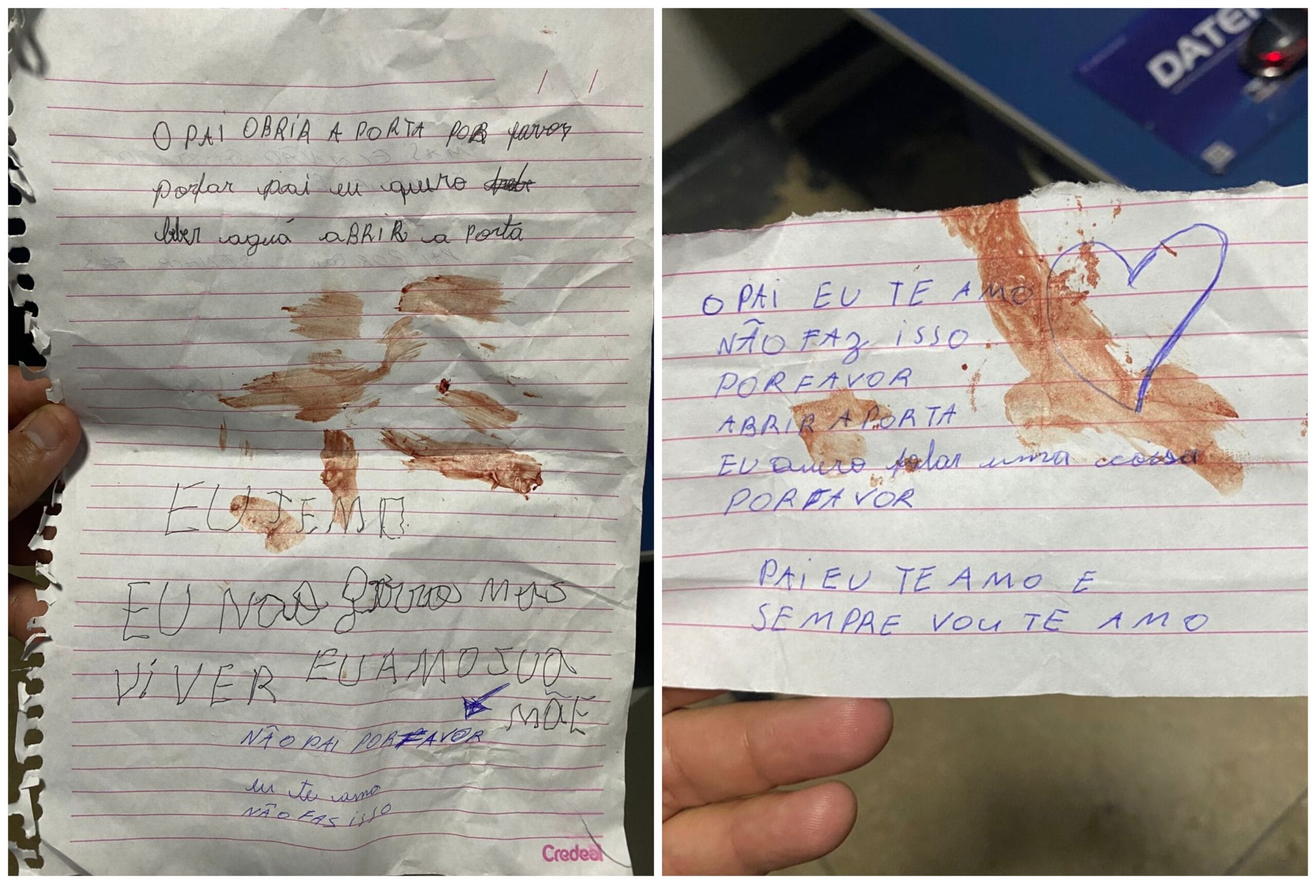 Menina de 9 anos pede socorro em bilhete após ser trancada pelo pai em Roraima