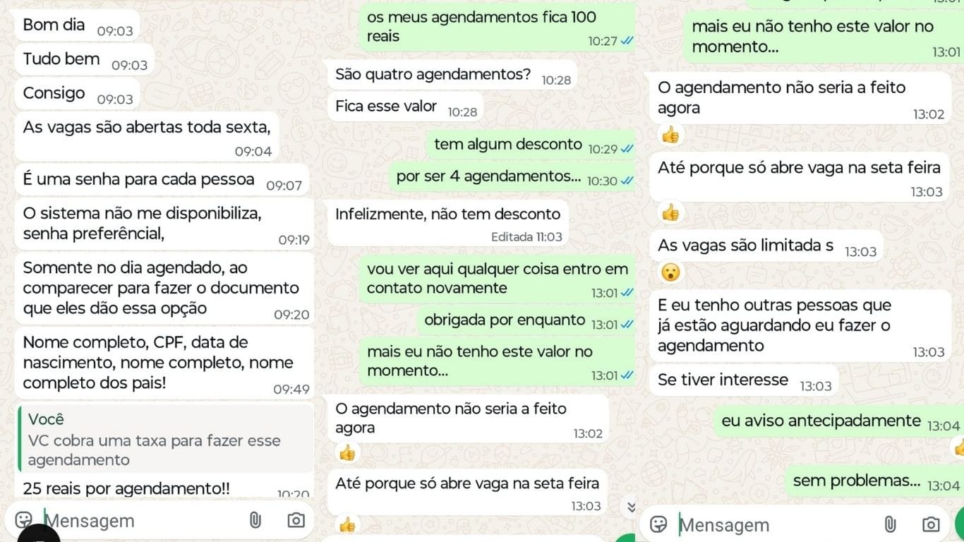 Mercado Paralelo de Agendamentos para Identidade Nacional em Rondônia