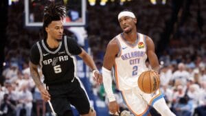 Shai Gilgeous-Alexander brilha e Thunder domina Spurs em partida emocionante