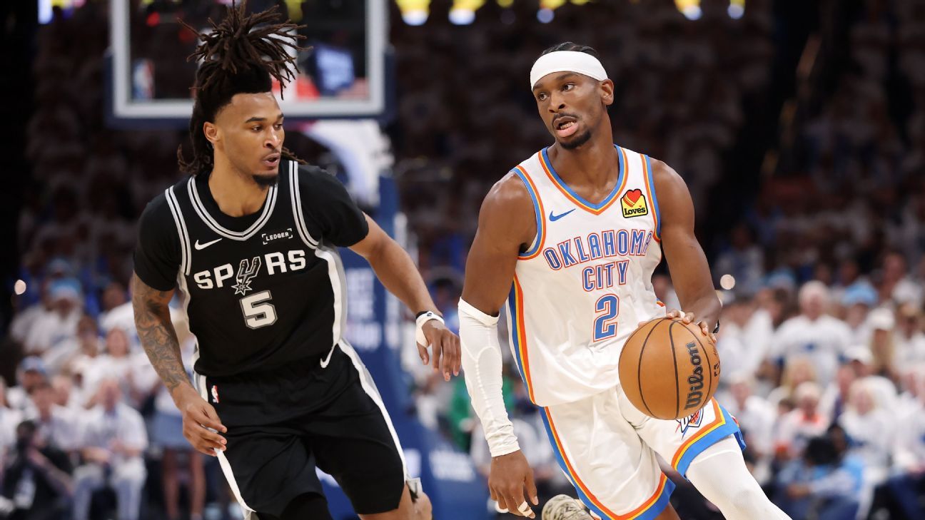 Shai Gilgeous-Alexander brilha e Thunder domina Spurs em partida emocionante