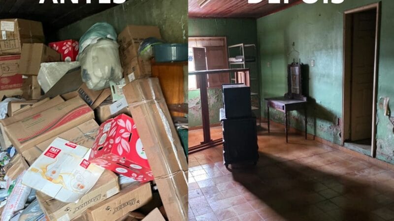 Limpeza de Residência de Idoso em Rio Branco Resulta em Remoção de 54 Toneladas de Entulho