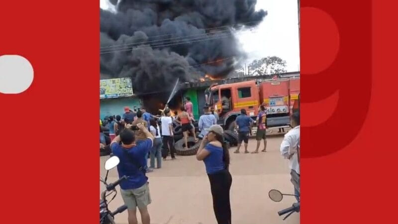 Bombeiros do Acre Intervêm em Incêndio em Loja na Bolívia