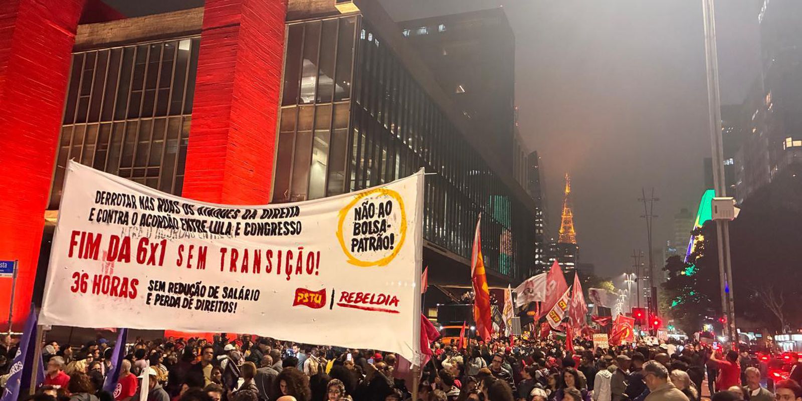Manifestação na Avenida Paulista Exige Fim da Escala 6×1 e Redução da Jornada de Trabalho