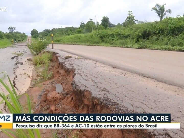 Acre ocupa 3ª posição em ranking de rodovias, mas apresenta leve melhora