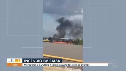 Incêndio em Balsa Assusta Moradores de Outeiro, em Belém