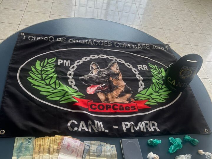 Cadela da Polícia Militar Descobre Drogas em Boa Vista