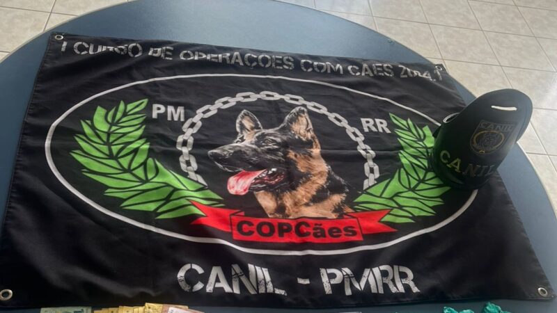 Cadela da Polícia Militar Descobre Drogas em Boa Vista