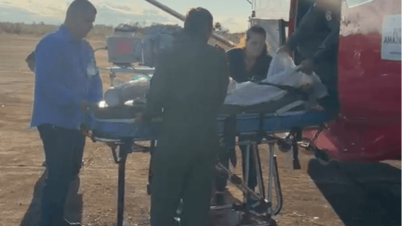 Criança de três anos é transferida de helicóptero para Porto Velho após engasgo com ovo de codorna