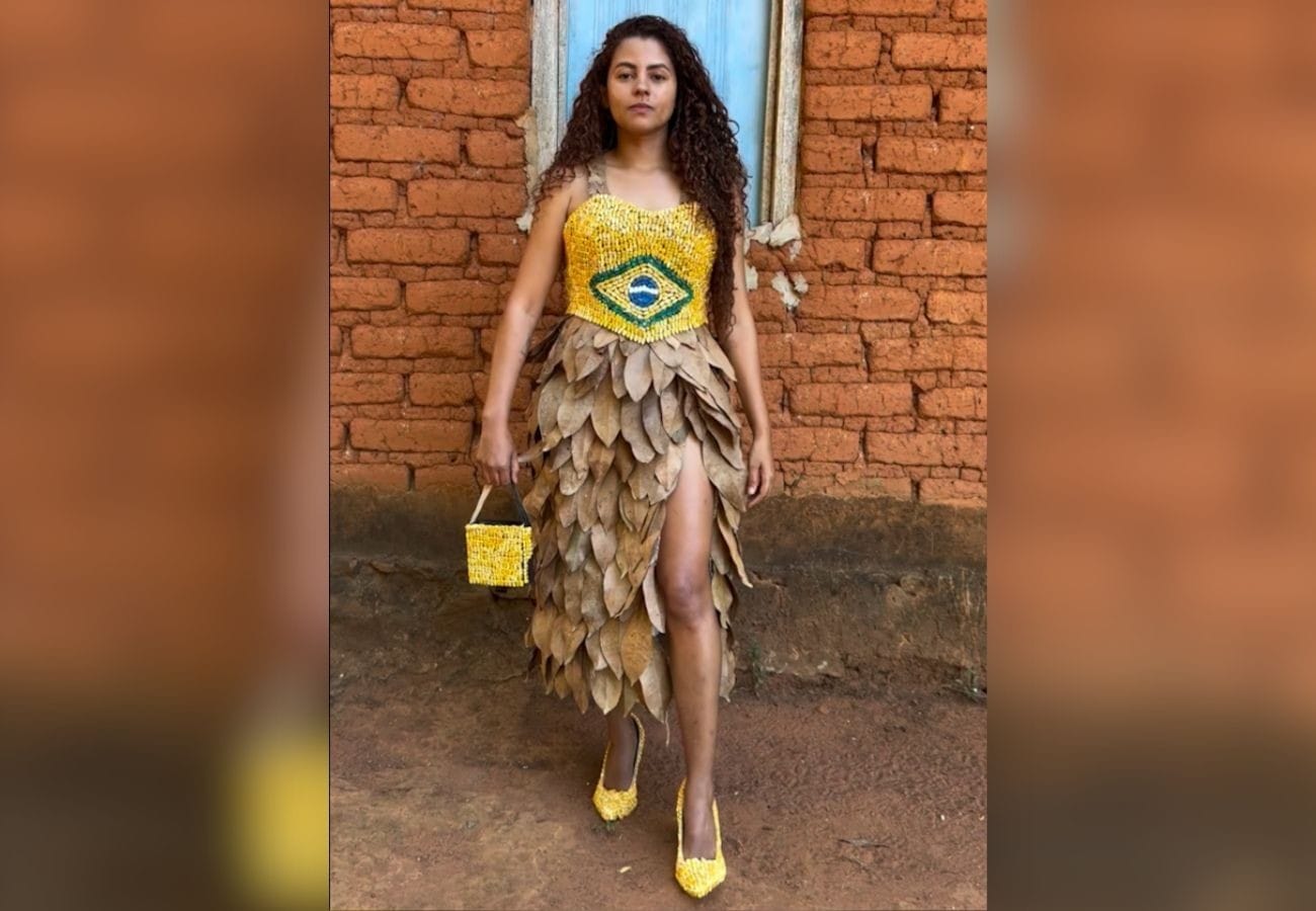 Influenciadora do Tocantins Viraliza com Look Criativo em Homenagem à Seleção Brasileira