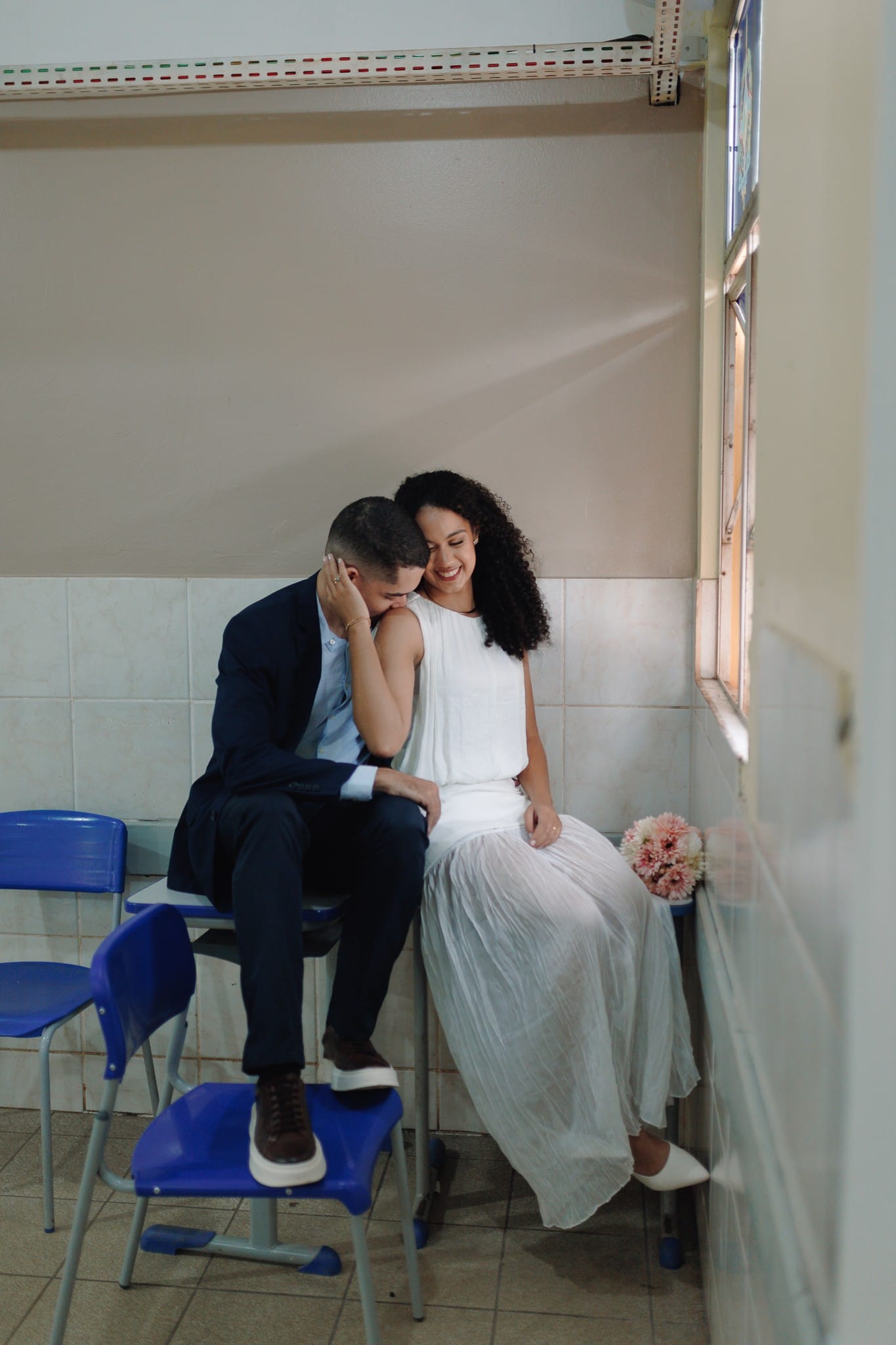 Casal Revive Memórias na Escola Onde se Conheceram para Ensaio de Casamento em Porto Velho
