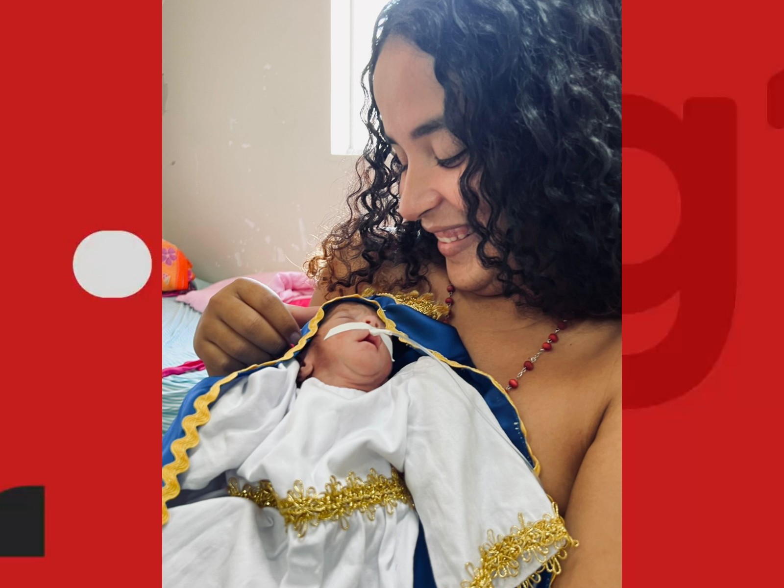 Alta emocionante: Bebê prematura deixa UTI vestida de Nossa Senhora Aparecida após 34 dias