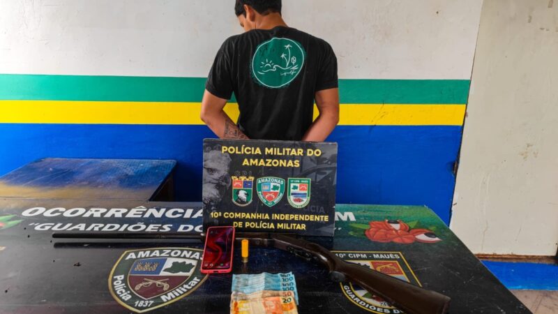 Recapturação de Foragido em Maués: Operação Policial Resulta em Apreensão de Armas e Dinheiro