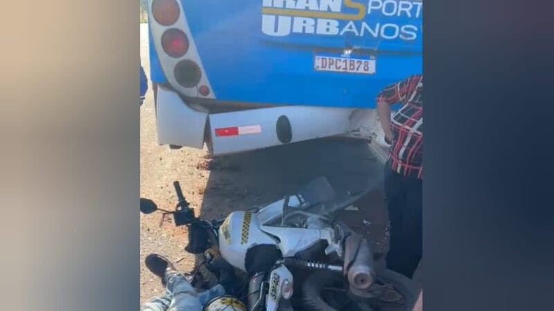 Mototaxista sofre graves ferimentos em colisão com ônibus em Santarém