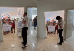 Médico Recebe Homenagem Emocionante de Crianças em Despedida de Unidade de Saúde no Tocantins