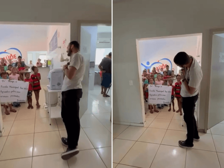 Médico Recebe Homenagem Emocionante de Crianças em Despedida de Unidade de Saúde no Tocantins