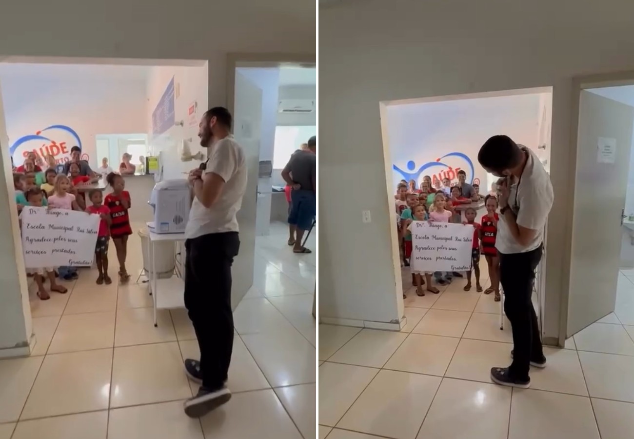 Médico Recebe Homenagem Emocionante de Crianças em Despedida de Unidade de Saúde no Tocantins