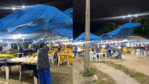 Vendaval em Porto Velho: Feirantes Enfrentam Tempestade e Céu Vermelho Surpreende a Cidade