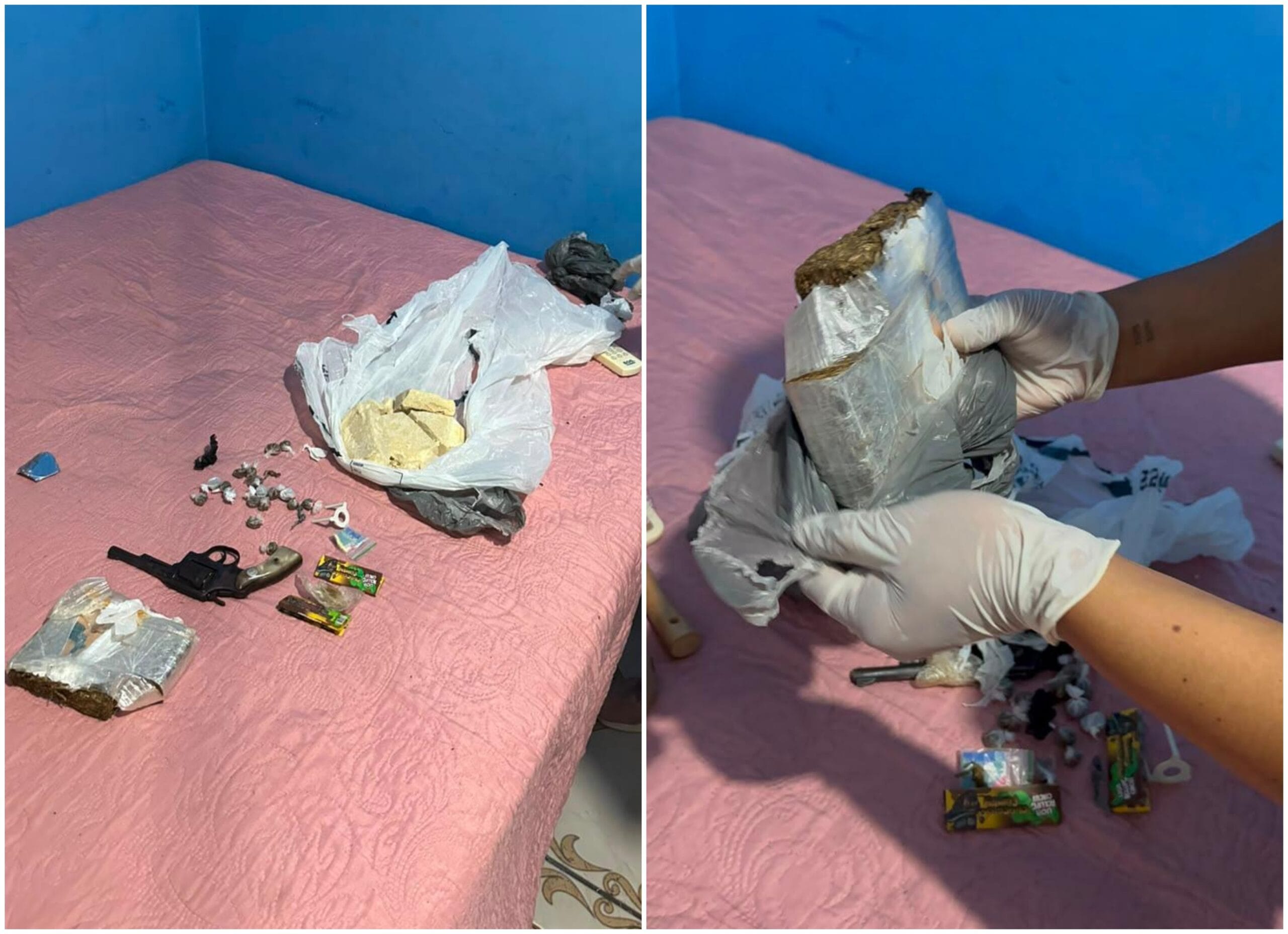 Dois jovens são detidos em São João da Baliza com drogas, arma e dinheiro durante operação policial