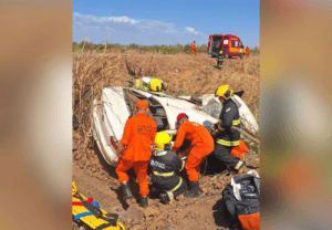 Tragédia na TO-455: Dois mortos e três feridos em capotamento de veículo